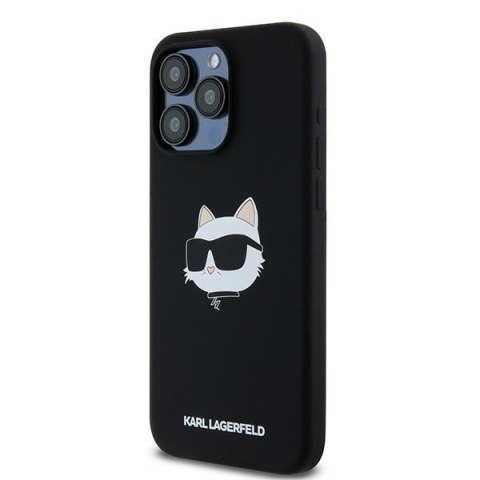 Karl Lagerfeld nakładka do iPhone 15 Pro Max 6,7" KLHMP15XSCHPPLK czarna HC Magsafe silicone sil Choupette head print Karl Lagerfeld nakładka do iPhone 15 Pro Max 6,7" KLHMP15XSCHPPLK czarna HC Magsafe silicone sil Choupette head print