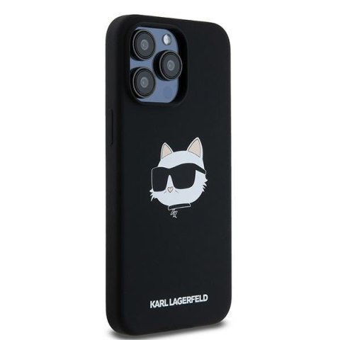 Karl Lagerfeld nakładka do iPhone 15 Pro Max 6,7" KLHMP15XSCHPPLK czarna HC Magsafe silicone sil Choupette head print Karl Lagerfeld nakładka do iPhone 15 Pro Max 6,7" KLHMP15XSCHPPLK czarna HC Magsafe silicone sil Choupette head print