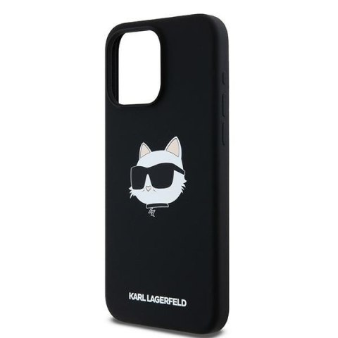 Karl Lagerfeld nakładka do iPhone 15 Pro Max 6,7" KLHMP15XSCHPPLK czarna HC Magsafe silicone sil Choupette head print Karl Lagerfeld nakładka do iPhone 15 Pro Max 6,7" KLHMP15XSCHPPLK czarna HC Magsafe silicone sil Choupette head print