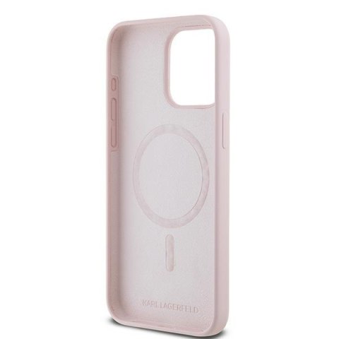 Karl Lagerfeld nakładka do iPhone 15 Pro Max 6,7" KLHMP15XSCMKCRHP różowa HC Magsafe silicone kc heads ring Karl Lagerfeld nakładka do iPhone 15 Pro Max 6,7" KLHMP15XSCMKCRHP różowa HC Magsafe silicone kc heads ring