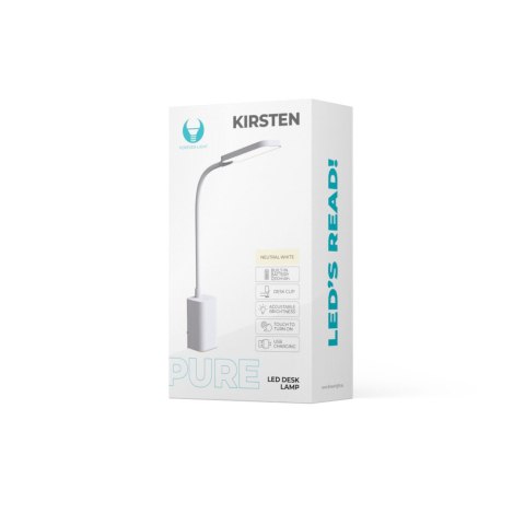 Lampa biurkowa LED 6W z klipsem PURE FLB-10 KIRSTEN biała Forever Light Lampa biurkowa LED 6W z klipsem PURE FLB-10 KIRSTEN biała Forever Light