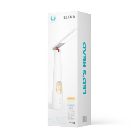 Lampa biurkowa LED 7,5W ze świecącym króliczkiem PURE FLB-150 ELENA biała Forever Light Lampa biurkowa LED 7,5W ze świecącym króliczkiem PURE FLB-150 ELENA biała Forever Light