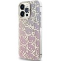 Nakładka Hello Kitty do iPhone 15 Pro 6,1" różowa hardcase IML Gradient Electrop Crowded Kitty Head