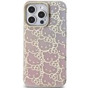 Nakładka Hello Kitty do iPhone 15 Pro 6,1" różowa hardcase IML Gradient Electrop Crowded Kitty Head