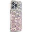 Nakładka Hello Kitty do iPhone 15 Pro 6,1" różowa hardcase IML Gradient Electrop Crowded Kitty Head