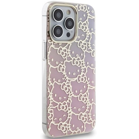 Nakładka Hello Kitty do iPhone 15 Pro 6,1" różowa hardcase IML Gradient Electrop Crowded Kitty Head Nakładka Hello Kitty do iPhone 15 Pro 6,1" różowa hardcase IML Gradient Electrop Crowded Kitty Head
