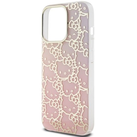 Nakładka Hello Kitty do iPhone 15 Pro 6,1" różowa hardcase IML Gradient Electrop Crowded Kitty Head Nakładka Hello Kitty do iPhone 15 Pro 6,1" różowa hardcase IML Gradient Electrop Crowded Kitty Head