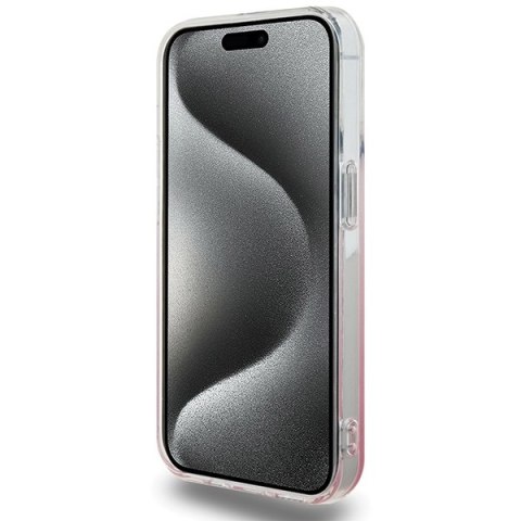Nakładka Hello Kitty do iPhone 15 Pro 6,1" różowa hardcase IML Gradient Electrop Kitty Head Nakładka Hello Kitty do iPhone 15 Pro 6,1" różowa hardcase IML Gradient Electrop Kitty Head