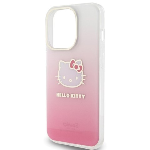Nakładka Hello Kitty do iPhone 15 Pro 6,1" różowa hardcase IML Gradient Electrop Kitty Head Nakładka Hello Kitty do iPhone 15 Pro 6,1" różowa hardcase IML Gradient Electrop Kitty Head