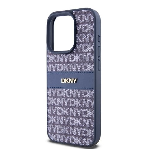 DKNY nakładka do iPhone 15 Pro 6,1" DKHCP15LPRTHSLB niebieska HC PU repeat texture pattern w tonal stripe DKNY nakładka do iPhone 15 Pro 6,1" DKHCP15LPRTHSLB niebieska HC PU repeat texture pattern w tonal stripe