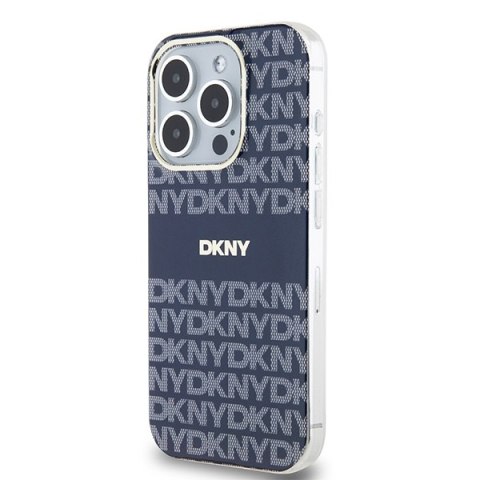 DKNY nakładka do iPhone 15 Pro 6,1" DKHMP15LHRHSEB niebieska HC Magsafe pc tpu repeat texture pattern w stripe DKNY nakładka do iPhone 15 Pro 6,1" DKHMP15LHRHSEB niebieska HC Magsafe pc tpu repeat texture pattern w stripe