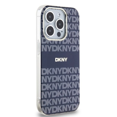DKNY nakładka do iPhone 15 Pro 6,1" DKHMP15LHRHSEB niebieska HC Magsafe pc tpu repeat texture pattern w stripe DKNY nakładka do iPhone 15 Pro 6,1" DKHMP15LHRHSEB niebieska HC Magsafe pc tpu repeat texture pattern w stripe