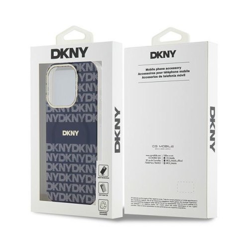 DKNY nakładka do iPhone 15 Pro 6,1" DKHMP15LHRHSEB niebieska HC Magsafe pc tpu repeat texture pattern w stripe DKNY nakładka do iPhone 15 Pro 6,1" DKHMP15LHRHSEB niebieska HC Magsafe pc tpu repeat texture pattern w stripe