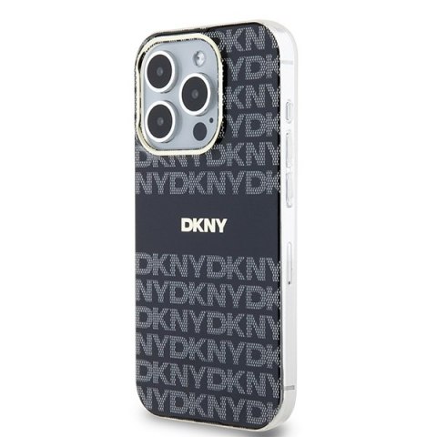 DKNY nakładka do iPhone 15 Pro 6,1" DKHMP15LHRHSEK czarna HC Magsafe pc tpu repeat texture pattern w stripe DKNY nakładka do iPhone 15 Pro 6,1" DKHMP15LHRHSEK czarna HC Magsafe pc tpu repeat texture pattern w stripe