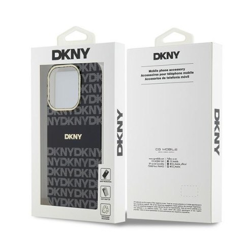 DKNY nakładka do iPhone 15 Pro 6,1" DKHMP15LHRHSEK czarna HC Magsafe pc tpu repeat texture pattern w stripe DKNY nakładka do iPhone 15 Pro 6,1" DKHMP15LHRHSEK czarna HC Magsafe pc tpu repeat texture pattern w stripe