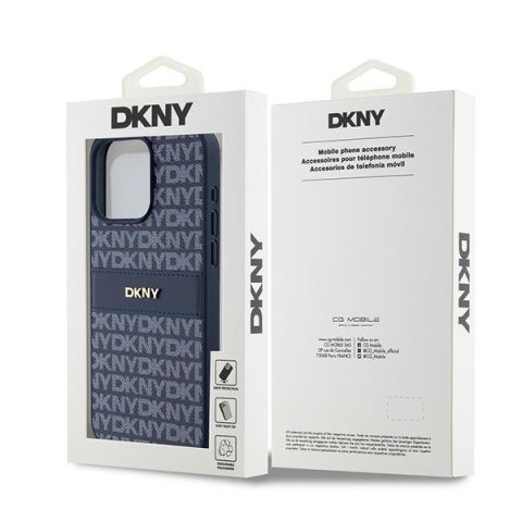 DKNY nakładka do iPhone 15 Pro Max 6,7" DKHCP15XPRTHSLB czarna HC Magsafe pu repeat pattern w stack logo DKNY nakładka do iPhone 15 Pro Max 6,7" DKHCP15XPRTHSLB czarna HC Magsafe pu repeat pattern w stack logo