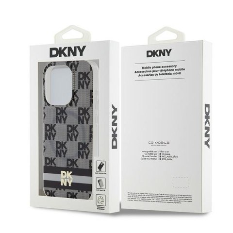 DKNY nakładka do iPhone 15 Pro Max 6,7" DKHMP15XHCPTSK beżowa HC Magsafe pc tpu checkered pattern w printed stripes DKNY nakładka do iPhone 15 Pro Max 6,7" DKHMP15XHCPTSK beżowa HC Magsafe pc tpu checkered pattern w printed stripes
