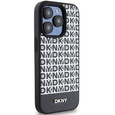 DKNY nakładka do iPhone 15 Pro Max 6,7" DKHMP15XPSOSPK czarna HC PU checkered pattern w printed stripes DKNY nakładka do iPhone 15 Pro Max 6,7" DKHMP15XPSOSPK czarna HC PU checkered pattern w printed stripes