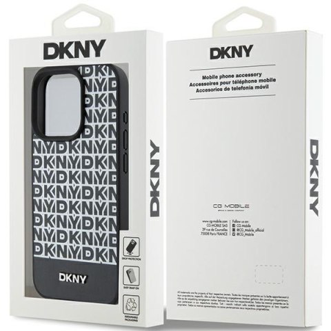 DKNY nakładka do iPhone 15 Pro Max 6,7" DKHMP15XPSOSPK czarna HC PU checkered pattern w printed stripes DKNY nakładka do iPhone 15 Pro Max 6,7" DKHMP15XPSOSPK czarna HC PU checkered pattern w printed stripes