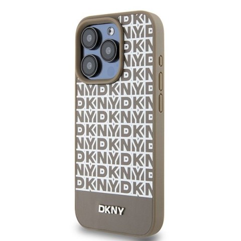 DKNY nakładka do iPhone 15 Pro Max 6,7" DKHMP15XPSOSPW czarna HC Magsafe pu repeat pattern w bottom stripe DKNY nakładka do iPhone 15 Pro Max 6,7" DKHMP15XPSOSPW czarna HC Magsafe pu repeat pattern w bottom stripe