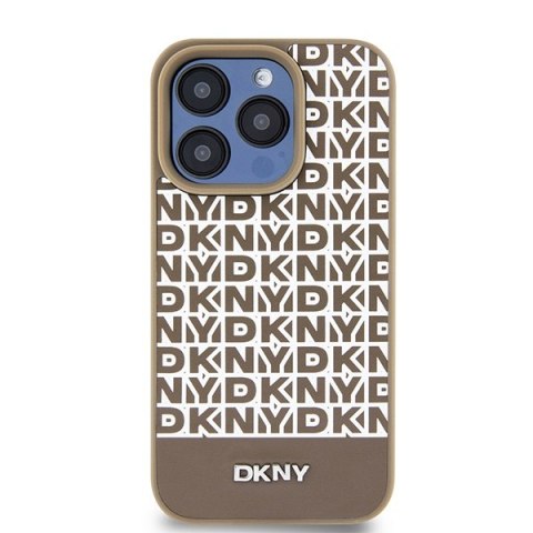 DKNY nakładka do iPhone 15 Pro Max 6,7" DKHMP15XPSOSPW czarna HC Magsafe pu repeat pattern w bottom stripe DKNY nakładka do iPhone 15 Pro Max 6,7" DKHMP15XPSOSPW czarna HC Magsafe pu repeat pattern w bottom stripe
