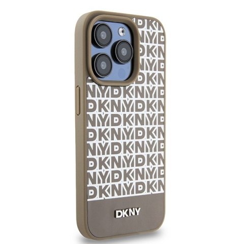 DKNY nakładka do iPhone 15 Pro Max 6,7" DKHMP15XPSOSPW czarna HC Magsafe pu repeat pattern w bottom stripe DKNY nakładka do iPhone 15 Pro Max 6,7" DKHMP15XPSOSPW czarna HC Magsafe pu repeat pattern w bottom stripe