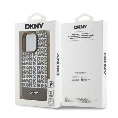 DKNY nakładka do iPhone 15 Pro Max 6,7" DKHMP15XPSOSPW czarna HC Magsafe pu repeat pattern w bottom stripe DKNY nakładka do iPhone 15 Pro Max 6,7" DKHMP15XPSOSPW czarna HC Magsafe pu repeat pattern w bottom stripe
