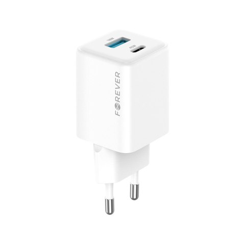 Forever ładowarka sieciowa GaN PD QC TC-08-45AC 1x USB-C 1x USB 45W biała Forever ładowarka sieciowa GaN PD QC TC-08-45AC 1x USB-C 1x USB 45W biała