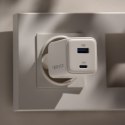 Forever ładowarka sieciowa GaN PD QC TC-08-45AC 1x USB-C 1x USB 45W biała
