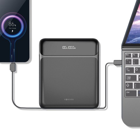 Forever power bank do laptopa TB-200 100W 20000 mAh czarny Forever power bank do laptopa TB-200 100W 20000 mAh czarny