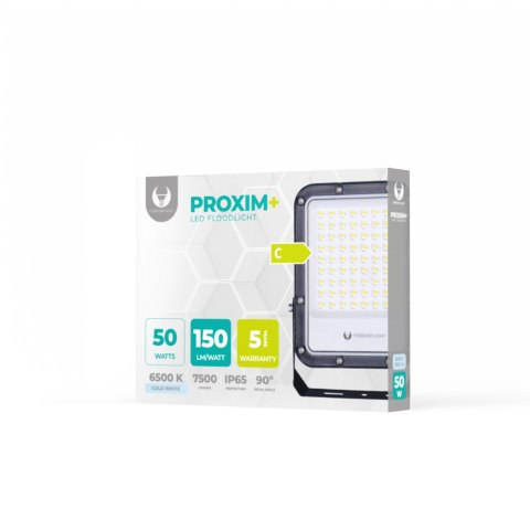 Naświetlacz LED PROXIM+ 50W 6500K 7500lm 230V IP65 Forever Light 150lm/W 5 lat gwarancji Naświetlacz LED PROXIM+ 50W 6500K 7500lm 230V IP65 Forever Light 150lm/W 5 lat gwarancji