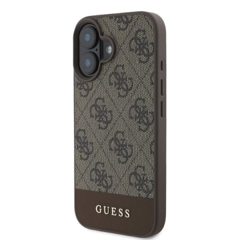 Guess nakładka do iPhone 16 6,1" GUHCP16SG4GLBR brązowa hardcase 4G Bottom Stripe Guess nakładka do iPhone 16 6,1" GUHCP16SG4GLBR brązowa hardcase 4G Bottom Stripe