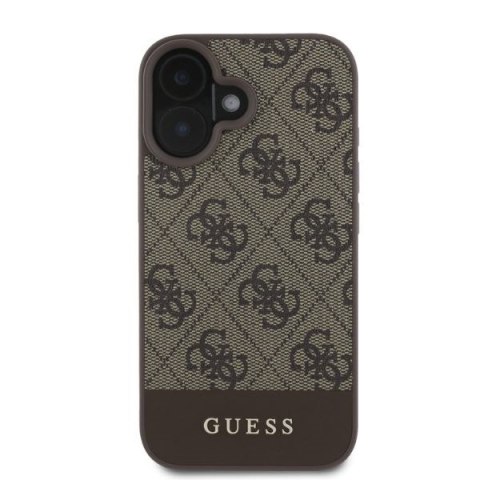 Guess nakładka do iPhone 16 6,1" GUHCP16SG4GLBR brązowa hardcase 4G Bottom Stripe Guess nakładka do iPhone 16 6,1" GUHCP16SG4GLBR brązowa hardcase 4G Bottom Stripe