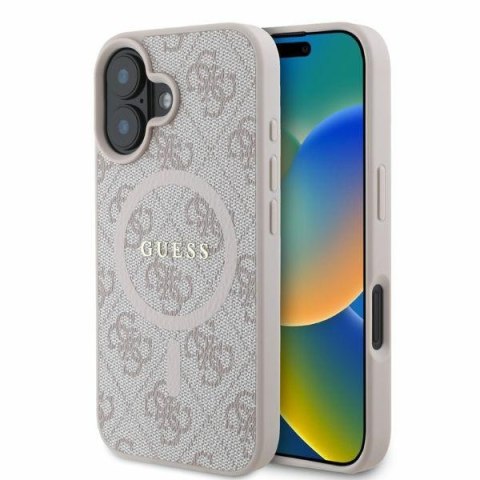 Guess nakładka do iPhone 16 6,1" GUHMP16SG4GFRP różowa hardcase 4G Ring Classic Logo MagSafe Guess nakładka do iPhone 16 6,1" GUHMP16SG4GFRP różowa hardcase 4G Ring Classic Logo MagSafe