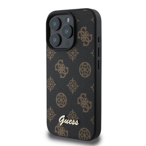Guess nakładka do iPhone 16 Pro 6,3" GUHMP16LPGPYSK czarna hardcase Peony Script MagSafe Guess nakładka do iPhone 16 Pro 6,3" GUHMP16LPGPYSK czarna hardcase Peony Script MagSafe