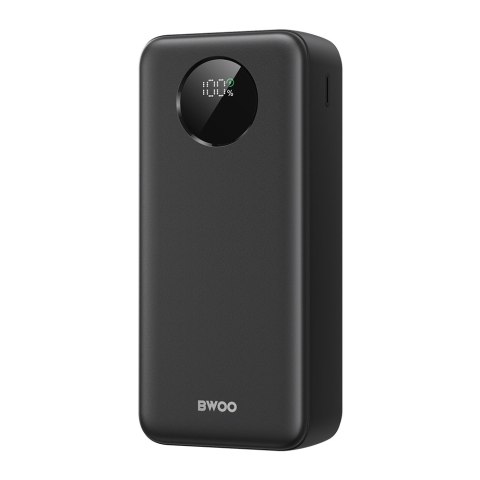 BWOO Power bank 22,5W, 30000 mAh z wyświetlaczem LCD, czarny BWOO Power bank 22,5W, 30000 mAh z wyświetlaczem LCD, czarny