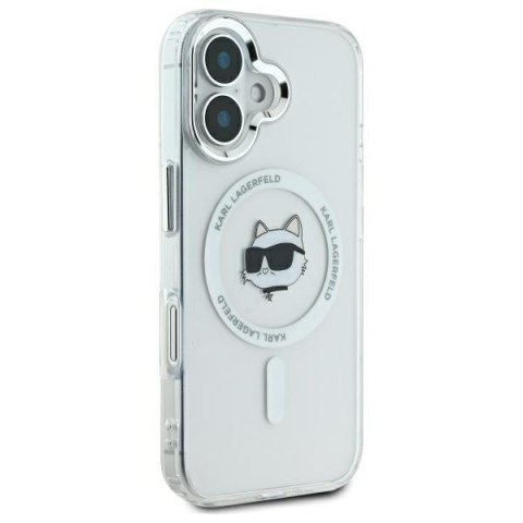 Karl Lagerfeld nakładka do iPhone 16 6,1" KLHMP16SHLSCHH biała Hardcase IML Metal Choupette Head MagSafe Karl Lagerfeld nakładka do iPhone 16 6,1" KLHMP16SHLSCHH biała Hardcase IML Metal Choupette Head MagSafe