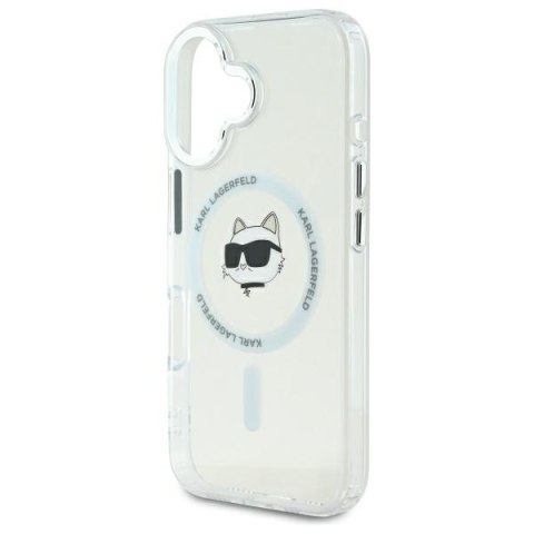 Karl Lagerfeld nakładka do iPhone 16 6,1" KLHMP16SHLSCHH biała Hardcase IML Metal Choupette Head MagSafe Karl Lagerfeld nakładka do iPhone 16 6,1" KLHMP16SHLSCHH biała Hardcase IML Metal Choupette Head MagSafe