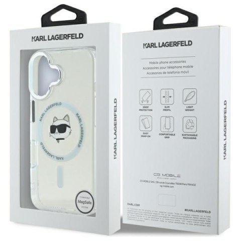 Karl Lagerfeld nakładka do iPhone 16 6,1" KLHMP16SHLSCHH biała Hardcase IML Metal Choupette Head MagSafe Karl Lagerfeld nakładka do iPhone 16 6,1" KLHMP16SHLSCHH biała Hardcase IML Metal Choupette Head MagSafe