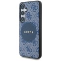 Guess nakładka HC MagSafe PU 4G Circle Classic Logo do Samsung Galaxy S25 Plus niebieska
