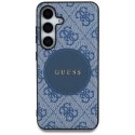 Guess nakładka HC MagSafe PU 4G Circle Classic Logo do Samsung Galaxy S25 Plus niebieska