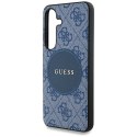 Guess nakładka HC MagSafe PU 4G Circle Classic Logo do Samsung Galaxy S25 Plus niebieska