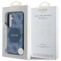 Guess nakładka HC MagSafe PU 4G Circle Classic Logo do Samsung Galaxy S25 Plus niebieska