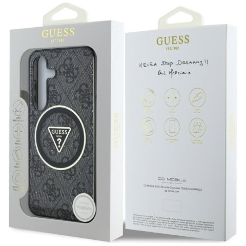 Guess nakładka HC Magnetic IML Metal Glitter 4G Circle Triangle do Samsung Galaxy S25 Plus czarna Guess nakładka HC Magnetic IML Metal Glitter 4G Circle Triangle do Samsung Galaxy S25 Plus czarna
