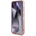 Guess nakładka HC Magnetic IML Metal Glitter 4G Circle Triangle do Samsung Galaxy S25 różowa
