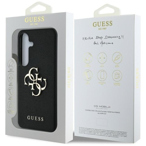 Guess nakładka HC PU Grained Big 4G and Classic Logo do Samsung Galaxy S25 Plus czarna Guess nakładka HC PU Grained Big 4G and Classic Logo do Samsung Galaxy S25 Plus czarna