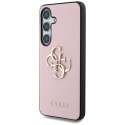 Guess nakładka HC PU Grained Big 4G and Classic Logo do Samsung Galaxy S25 różowa