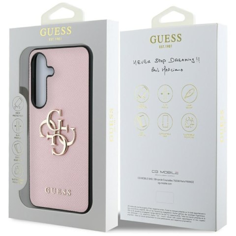 Guess nakładka HC PU Grained Big 4G and Classic Logo do Samsung Galaxy S25 różowa Guess nakładka HC PU Grained Big 4G and Classic Logo do Samsung Galaxy S25 różowa