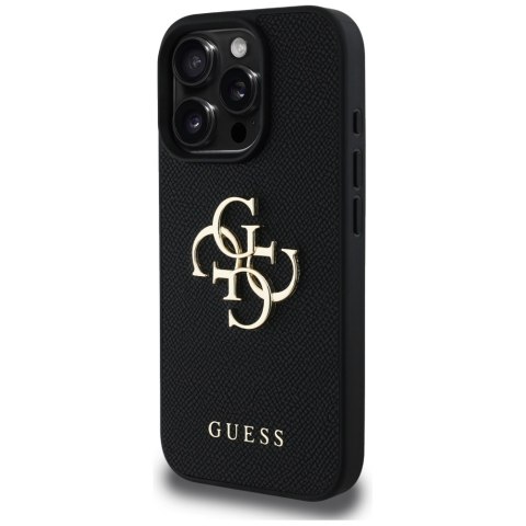 Guess nakładka Hardcase PU Grained Big 4G and Classic Logo do iPhone 16 Pro 6,3" Czarna Guess nakładka Hardcase PU Grained Big 4G and Classic Logo do iPhone 16 Pro 6,3" Czarna