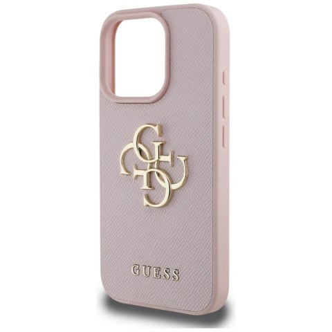 Guess nakładka Hardcase PU Grained Big 4G and Classic Logo do iPhone 16 Pro 6,3" Różowa Guess nakładka Hardcase PU Grained Big 4G and Classic Logo do iPhone 16 Pro 6,3" Różowa